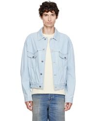 Versace - Chambray Denim Bomber Jacket - Lyst