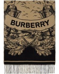 Burberry - Reversible Ekd Cashmere Scarf - Lyst
