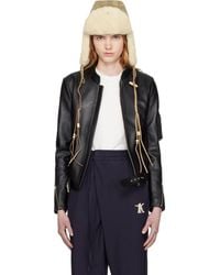 OPEN YY - Leather Radius Motor Jacket - Lyst