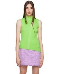 Versace - Col roulé vert à découpe - Lyst