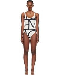 TOTEME - Off- Monogram One-Piece Swimsuit - Lyst