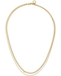 A.P.C. - . Gold Minimalist Necklace - Lyst