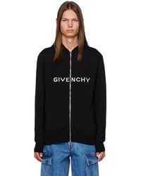 Givenchy - Pull à capuche noir à logo - Lyst