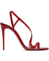 Christian Louboutin - Red Rosalie Heeled Sandals - Lyst