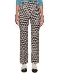 Valentino - Off- & Toute 'La V' Jacquard Trousers - Lyst