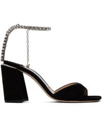 Jimmy Choo - Sandales À Talon Bottier Saeda 85 Noires - Lyst