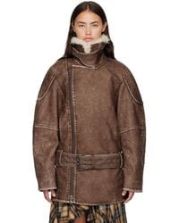 DIESEL - Double-Breasted Aviator-Biker Coat - Lyst