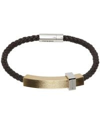 Ferragamo - Brown Braided Band Bracelet - Lyst