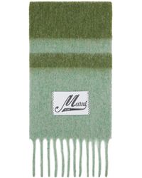 Marni - Écharpe Vert Et Mauve À Rayures - Lyst