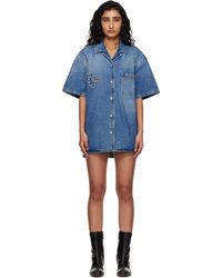 Off-White c/o Virgil Abloh - Royal Patch Denim Minidress - Lyst