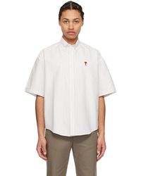 Ami Paris - Off-white Boxy Shirt - Lyst