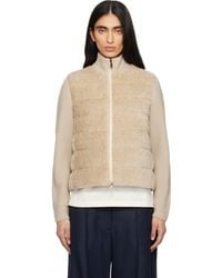 Moncler - Padded Teddy & Wool Zip-Up Down Jacket - Lyst