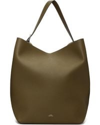 TOTEME - Belted Grained-Leather Tote - Lyst