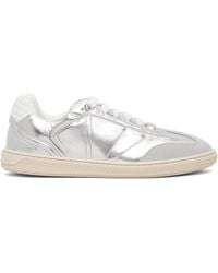Versace - Greca Court Metallic Sneakers - Lyst
