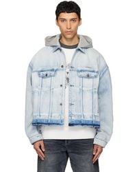 we11done - Layered Denim Jacket - Lyst