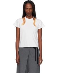 MM6 by Maison Margiela - Off- Cotton Jersey T-shirt - Lyst