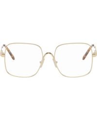 Miu Miu - Large Square Metal Glasses - Lyst
