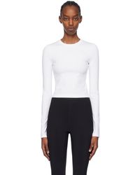 Wardrobe NYC - T-shirt à manches longues opaque blanc - Lyst