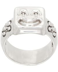 MAPLE - Smiley Signet Ring - Lyst