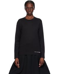 Comme des Garçons - Comme Des Garçons Shirt Black Printed Long Sleeve T-shirt - Lyst