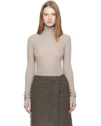 Lemaire - Taupe Seamless Turtleneck - Lyst