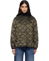 Max Mara - Khaki Soft Quilted Down Jacket - Lyst