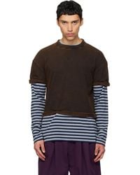 we11done - Layered Stripe Long-Sleeve T-Shirt - Lyst