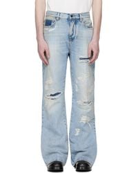 Amiri - Distressed Boot Cut Jeans - Lyst