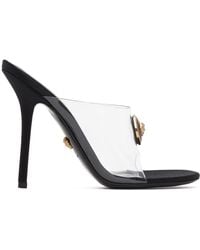 Versace - Transparent Medusa Heeled Sandals - Lyst