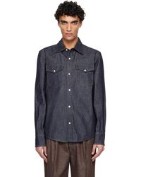 A.P.C. - Western Denim Shirt - Lyst