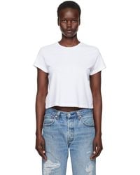 RE/DONE - Hanesエディション ホワイト 1950S ボクシー Tシャツ - Lyst