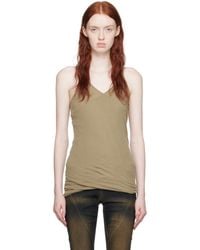 Rick Owens - Khaki Double ziggy Banana Tank Top - Lyst
