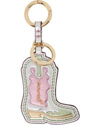 Ganni - Western Boot Metallic Keychain - Lyst