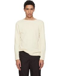 Paul Smith - Cotton-Linen Boat Neck Long-Sleeve T-Shirt - Lyst