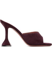 AMINA MUADDI - Burgundy Lupita Slipper 95 Heeled Sandals - Lyst
