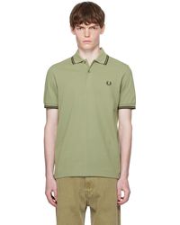 Fred Perry - Khaki 'The Twin Tipped Shirt' Polo - Lyst