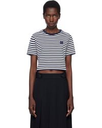 Maison Kitsuné - Bold Fox Head Patch Multi Stripes Baby T-Shirt - Lyst