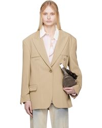Acne Studios - ベージュ リラックスフィット テーラードジャケット - Lyst