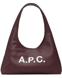 A.P.C. - Burgundy Baby Ninon Shoulder Bag - Lyst