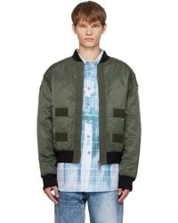 ANDERSSON BELL - Khaki Flight Layered Washed Bomber Jacket - Lyst