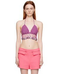 Moschino - Camisole mauve en crochet - Lyst