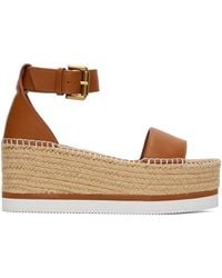 See By Chloé - Tan Glyn Espadrille Sandals - Lyst