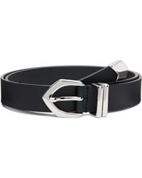 Anderson's - Skinny Nappa Calf Leather Belt - Lyst