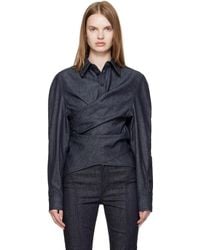 Mugler - Wrapped Chambray Shirt - Lyst
