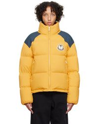 Moncler Genius - Moncler X Palm Angels Yellow & Navy Nevis Down Jacket - Lyst
