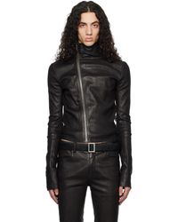 メンズ Rick Owens Alice Strobe レザージャケット ブラック | Lyst