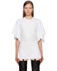 MM6 by Maison Martin Margiela - T-shirt blanc à dos ouvert - Lyst