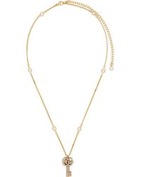Gucci - Double G Key Necklace With Crystals - Lyst