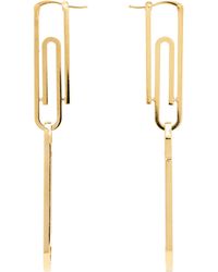 Off-White c/o Virgil Abloh - Off- Paperclip Earrings - Lyst