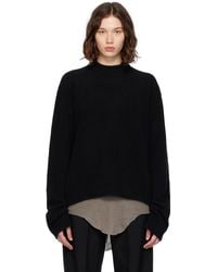 Rick Owens - Pull À Manches Longues Tommy Noir - Lyst